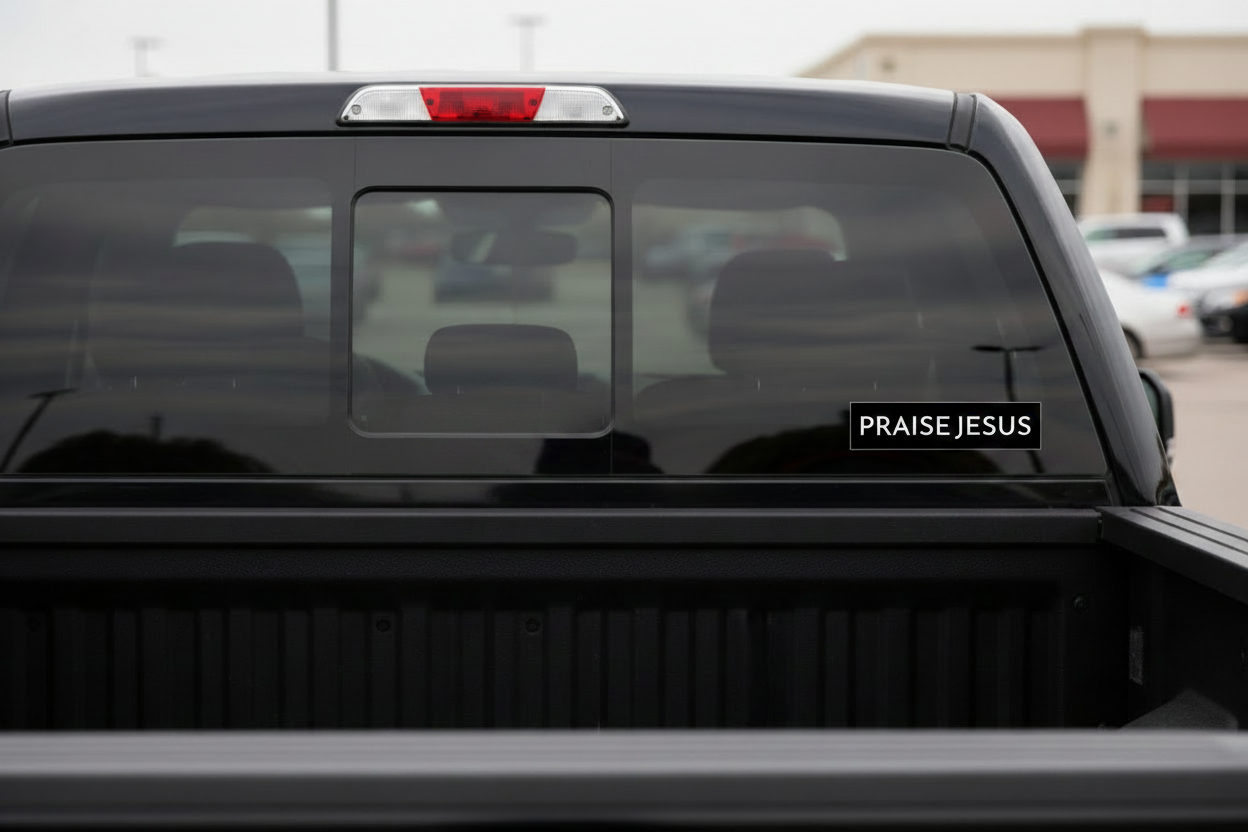 PRAISE JESUS STICKER