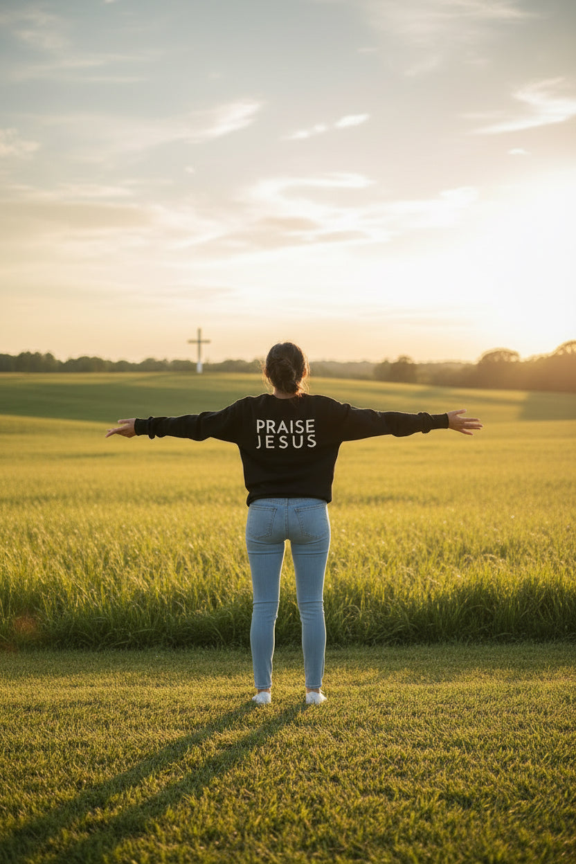 PRAISE JESUS CREWNECK