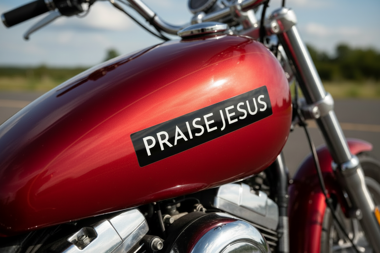 PRAISE JESUS STICKER