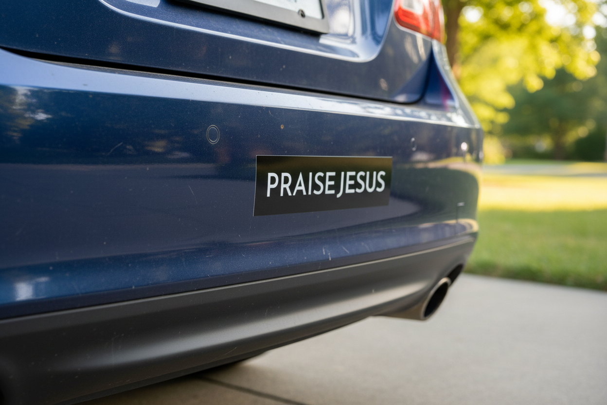 PRAISE JESUS STICKER